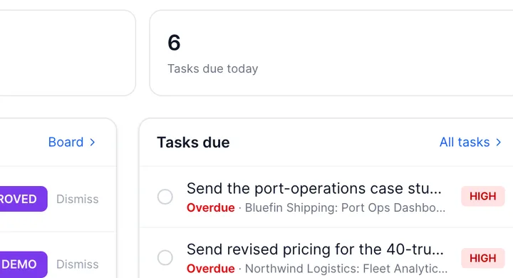 Rahul's home page: deals Ambi moved overnight, decisions waiting, meetings and tasks due, detail 3